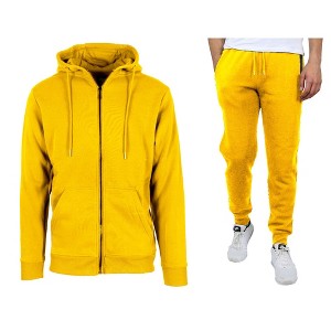 Rudolph Men's Slim Fit Fleece-Lined Full Zip Hoodie & Jogger 2-Piece Set - 1 of 2