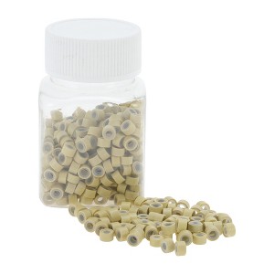 Unique Bargains Fashion Nano Hair Beads Yellow Green 500pcs - 1 of 4