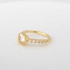 Jewelry Avalanche 14K Gold Bezel Heart Nose Hoop Ring, 20G, 8mm, Twist-open - 3 of 4