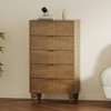 Modern Wooden 5 Drawer Dresser with Vintage Pattern Design, Tall Dresser for Closet - 4 of 4