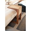 Wood Accent Table with Woven Cane Detail – 24" Tall Side Table by Kalalou - 4 of 4