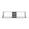 57" Engineered Wood Mid Century Modern TV Stand with 4 Open Shelves, Wood Legs, and Entertainment Centre for Living Room - 3 of 4
