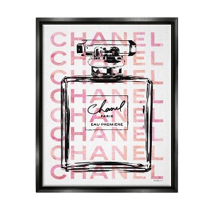 Stupell Industries Glam Perfume Bottle With Words Pink Black - 1 of 4