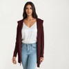 Anna-Kaci Women's Long Sleeve Knit Cardigan with Open Front Design, Relaxed Hood Detail and Soft Textured Fabric - 2 of 4