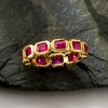 Pure Collection by Ross-Simons 2.30 ct. t.w. Lab-Grown Ruby Eternity Band in 18kt Gold Vermeil - 4 of 4
