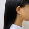 Adornia Tarnish Resistant 14k Gold Plated Cable Hoop Earrings - 2 of 3