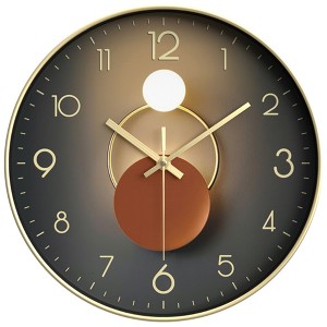 REGALWOVEN Modern Plastic Exquisite Battery Powered Silent Wall Clock 12 x 12 x 1.6 Inches - 1 of 4