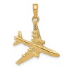 Black Bow Jewelry 14k Yellow Gold 3D Jet Polished Pendant - 3 of 4