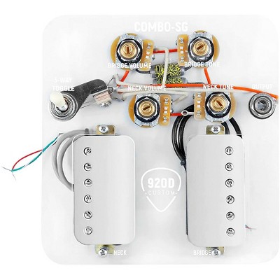 920d Custom Combo Kit for SG With Roughneck Humbuckers and SG-V Wiring Harness Nickel