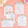 Blue Panda Set of 5 Pink Floral Bridal Shower Games for 50 Guests, Engagement Party Activities, 5 x 7 In - image 2 of 4