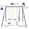 Dexmalle Metal Swing Set Outdoor with Glider for Kids - 4 of 4