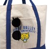 Fort Valley State University Primary Logo Canvas Tote Bag With External Pocket, Reusable Shoulder Bag for Shopping, School, Beach, Royal - 2 of 4