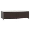 vidaXL Patio Footrests with Cushions 2 pcs Brown Poly Rattan - 2 of 4