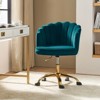 Belanda  Modern Velvet Task Chair with Golden Base and Tufted Back for Living Room and Office Room | KARAT HOME - 2 of 4