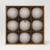 9ct 80mm Christmas Flocked Ball Ornament Set Gray - Wondershop™ - 3 of 3