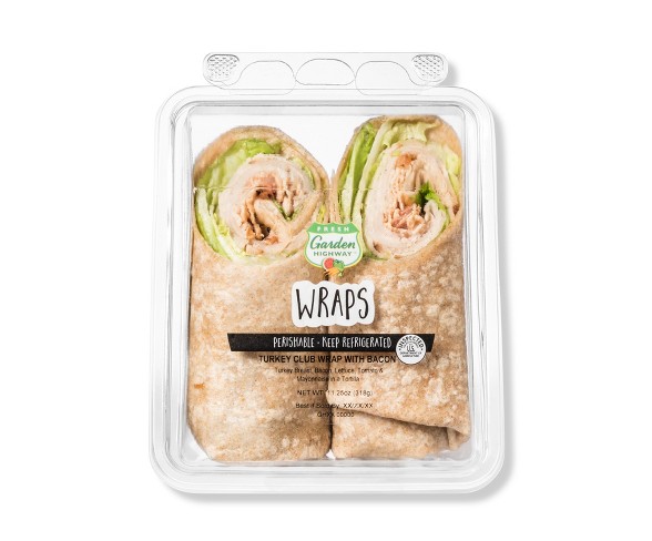 Fresh Garden Highway Turkey Bacon Club Wrap - 11.25oz