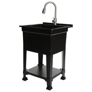 UTILITYSINKS Plastic Freestanding Compact Utility Tub Sink for Workshop, Laundry Room, Garage, Greenhouse & Pet Wash Station - 1 of 4
