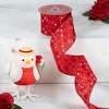 Northlight Hearts Valentine's Day Wired Craft Ribbon - 2.5" x 10 Yards - Red and White - 2 of 4