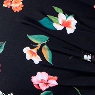 black ditsy floral