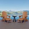 WestinTrends Malibu Folding Adjustable Adirondack Chair with Retractable Ottoman and Cup Holder (Set of 2), Red - 2 of 4