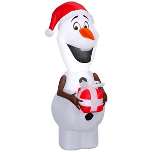 Gemmy Christmas Airblown Inflatable Holiday Olaf Disney, 3.5 ft Tall, Multicolored - 1 of 4