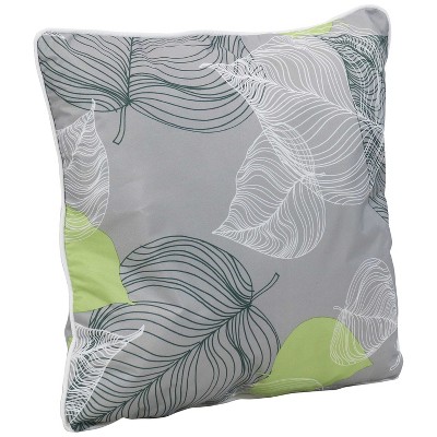 Sunnydaze Outdoor Square Accent Decorative Throw Pillows for Patio or Living Room Furniture - 16" - Lush Foliage - 2pk