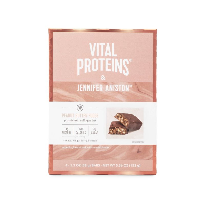 Vital Proteins x Jennifer Aniston Collagen+Protein Bars - Peanut Butter Fudge - 4ct, 1 of 9