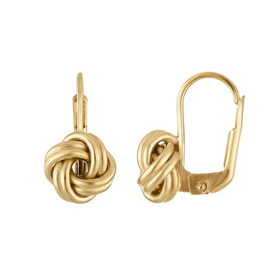 Giorgio Di Vicenza 14K Yellow Gold Italian Love Knot Drop Earrings