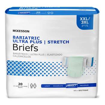 Mckesson Ultra Plus Stretch Briefs, Incontinence, Heavy Absorbency, Unisex,  Xl, 20 Count, 4 Packs, 80 Total : Target