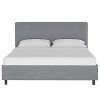Skyline Furniture Olivia Upholstered Platform Bed in Velvet - 2 of 4