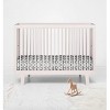 Bacati - Ikat Gray Damask Muslin 100 percent Cotton Universal Baby US Standard Crib or Toddler Bed Fitted Sheet - 4 of 4