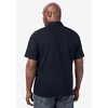 KingSize Men's Big & Tall Lightweight Stretch Mesh Piqué Button Down Shirt - 3 of 4
