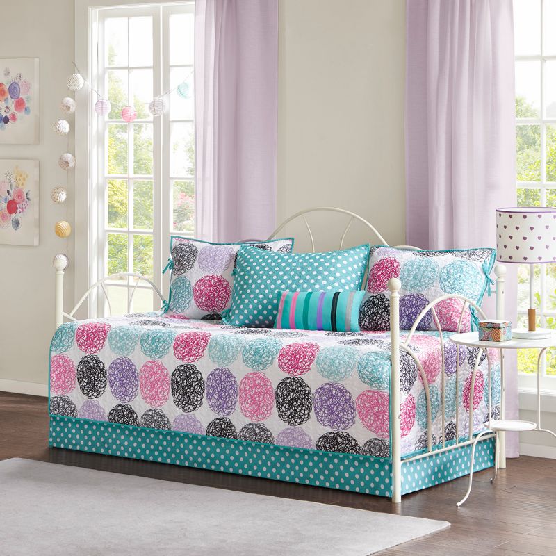 6pc Brittany Reversible Daybed Cover Set Purple, 1 of 9