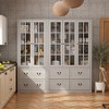 FUFU&GAGA 78.7"W Modular Combination Glass Door Display Cabinet Organiser - 3 of 4