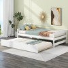 Kumasinova Twin Size Platform Bed Frame with Twin Size Trundle,Solid Pine Wood Slatted Bed Frame for Bedroom,300/250lbs Max for Bed/Trundle - 2 of 4