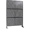Okak Patio Privacy Screen with Diagonal Stripe Cutout, Outside Lattice Panels with Stand, Patio Privacy Panels for Backyard, Garden, Lawn - 2 of 4