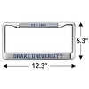 Drake Unversity School Logo Full Size Standard License Plate Metal Frame - 4 of 4