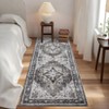 Machine Washable Area Rugs for Living Room Boho Vintage Soft Non-Slip Low Pile Distressed Carpet - 2 of 4