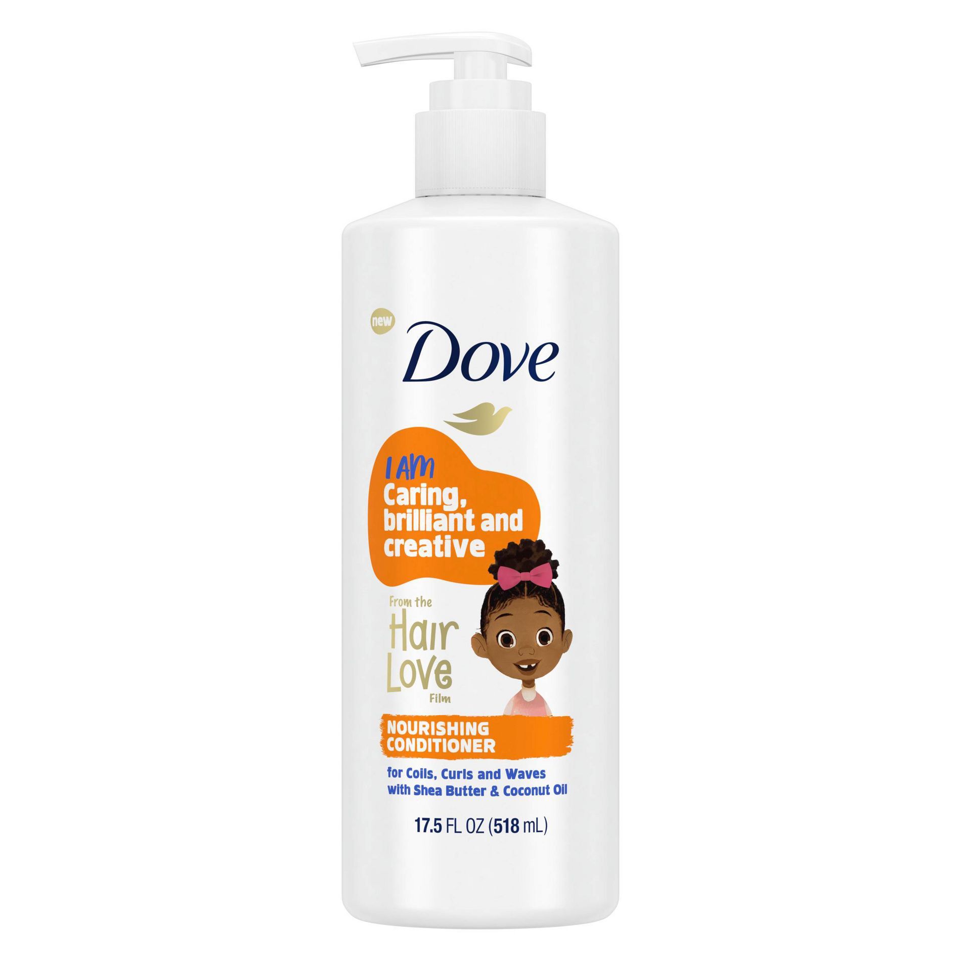 Dove Beauty Kids' Nourishing Pump Conditioner for Coils, Curls & Waves - 17.5 fl oz