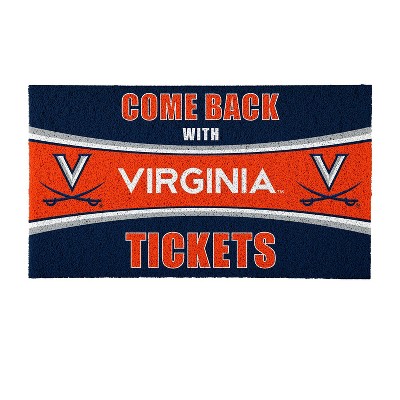 Evergreen Come Back with Tickets University of Virginia 28" x 16" Woven PVC Indoor Outdoor Doormat