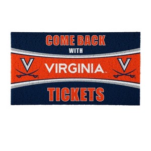 Evergreen Come Back with Tickets University of Virginia 28" x 16" Woven PVC Indoor Outdoor Doormat - 1 of 4