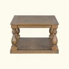 KIGFTSOD Vintage Coffee Table with Artistic Vase Column Legs and Luxurious Pine Veneer for Living Room, Study Room - 3 of 4