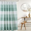 Olivia Gray Glamor Fade-resistant Striped Waffle Jacquard Shower Curtain 70" x 72" - 2 of 2