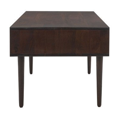 Lexington Walnut and Metal Coffee Table with Storage