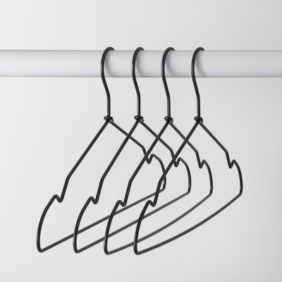 black clothes hangers