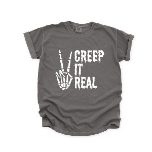 Simply Sage Market Women's Creep It Real Peace Short Sleeve Garment Dyed Tee - 1 of 4