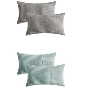 REGALWOVEN 4 Pcs Modern Strip Decorative Throw Pillow Covers for Couch Bed Living Room - 1 of 4