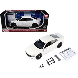 2023 Dodge Charger Pursuit Police Car White "Law Enforcement and Public Service" Series 1/24 Diecast Model Car by Motormax - 1 of 4