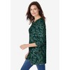 Woman Within Perfect Printed Three-Quarter Sleeve Crewneck Tunic - 4 of 4