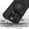 Vena For Apple iPhone 15 Pro Max Case Magsafe, Magnetic Ring Kickstand, Shockproof Crystal Clear Back Slim Protective Phone Case, Clear Black - 4 of 4
